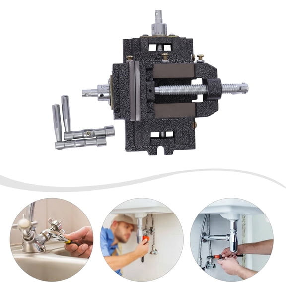 3-Inch Drill Press X-Y Compound Vise 2 Way Heavy Duty Cross Slide Vise Clamp Machine