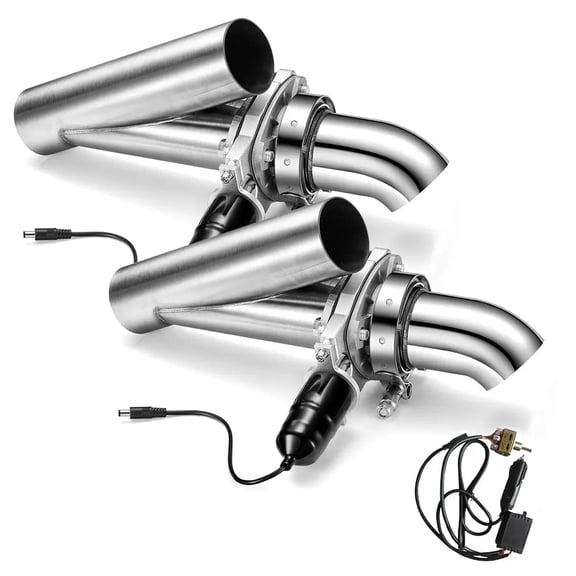 SPEEDWOW 3 Inch Dual Manual Switch Electric Exhaust Cutout Valve
