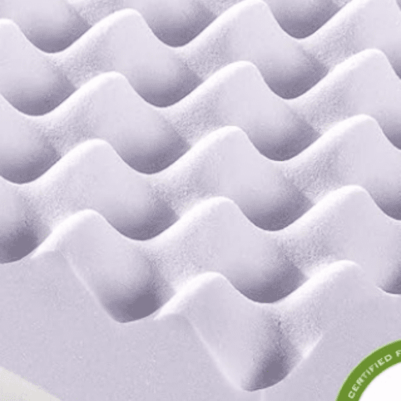 3 Inch Egg Crate Memory Foam Mattress Topper with Soothing Lavender Infusion, Dorm Essentials, Twin