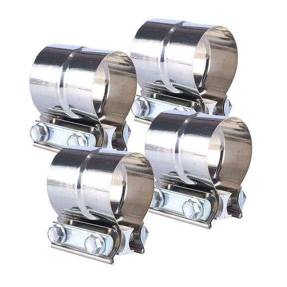3 Inch Exhaust Clamp Lap Joint Exhaust Band Clamps Stainless Steel 4 pcs
