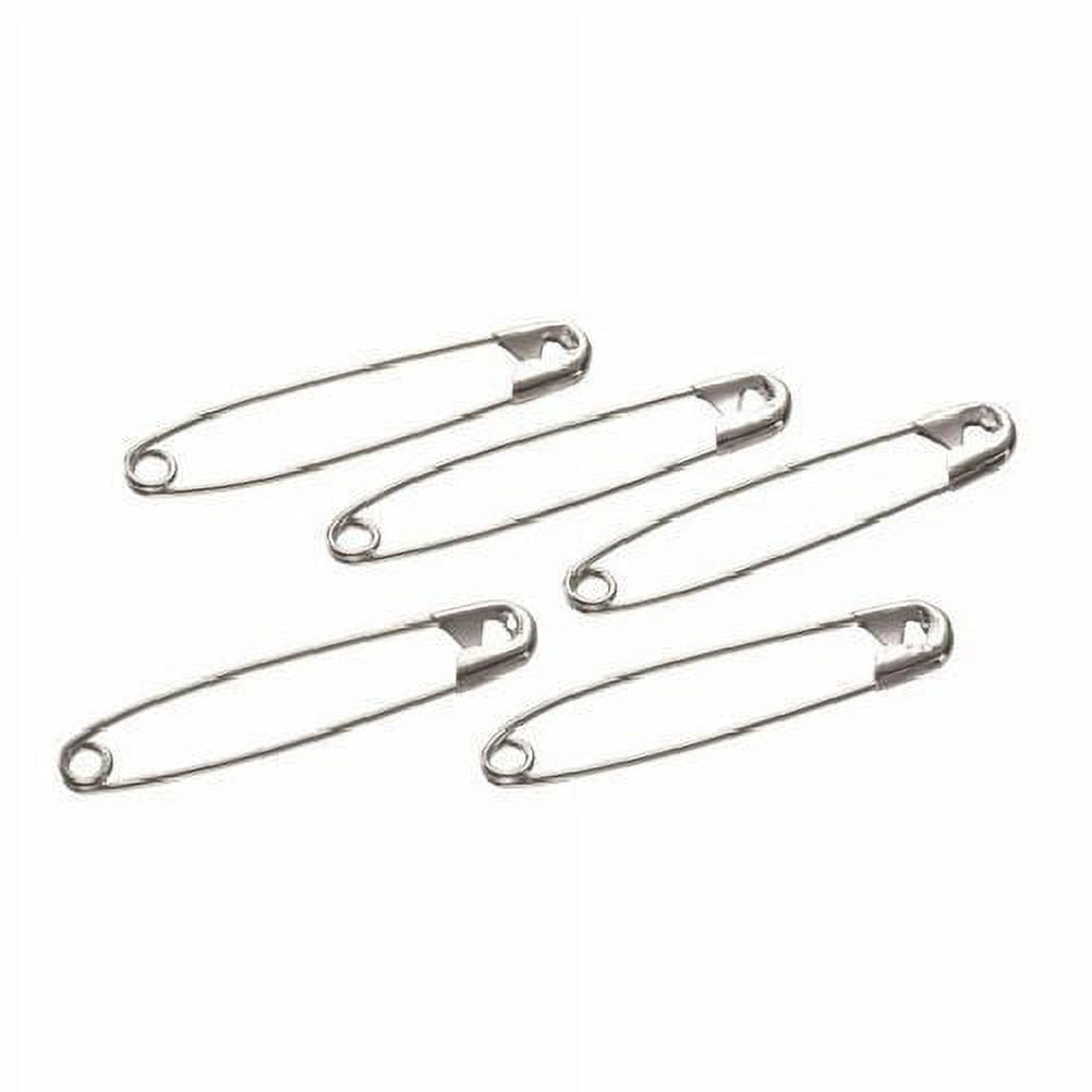 Silver Safety Pins 3 ( Size #5 ) Pack of 50 Made in USA