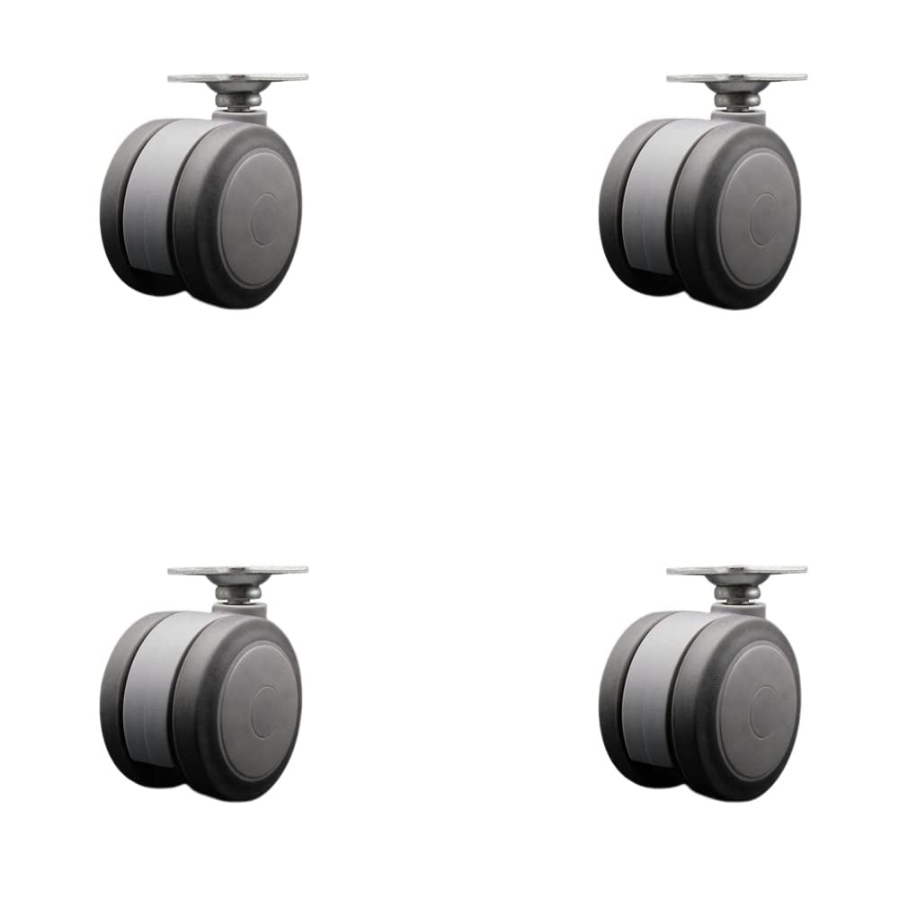 3 Inch Extra Large Heavy Duty Floor Safe Office Chair Casters Gray NonMarking Wheels 11/2