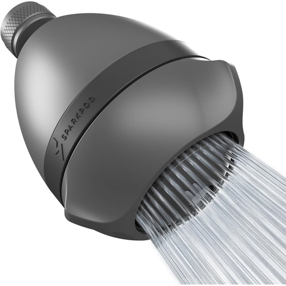 3-Inch Extreme High Pressure Shower Heads - Pressure Boosting with Rain, Massage & Pulsating Mode, Powerful Water-Saving Showerhead - 2.5 GPM Fixed Shower Head (Charcoal Grey)