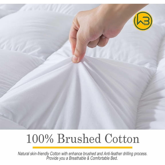 3 Inch Feather Bed Mattress Topper,Duck Feather Memory Foam Mattress Topper, Thickened Topper Layer,King