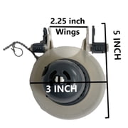 NuFlush 3-Inch Universal Toilet Flapper Valve, Adjustable Wings & Water Weight, Fits Most 3-Inch Flush Holes, 2-Pack