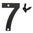 3 Inch Floating House Number 7, SATRINO Black Metal Modern Outdoor