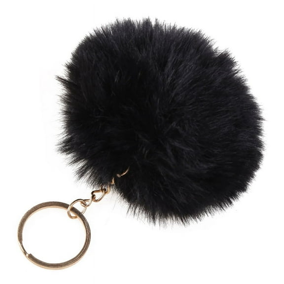 3 Inch Fluffy Plush Pom Pom Keychain Faux Fur Pompoms Ball Pendant Charm for Key Ring for Women Girls Jewelry Bag Access