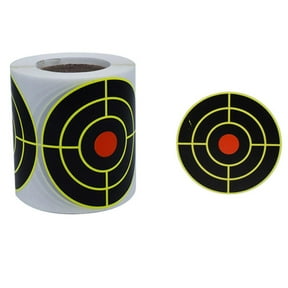 3 Inch Fluorescent Splatter Targets, Self-Sticking Practice Roll for .22 Caliber, Air Rifle, Paintball, Visible Impact Feedback for All Skill Levels | 50 Count