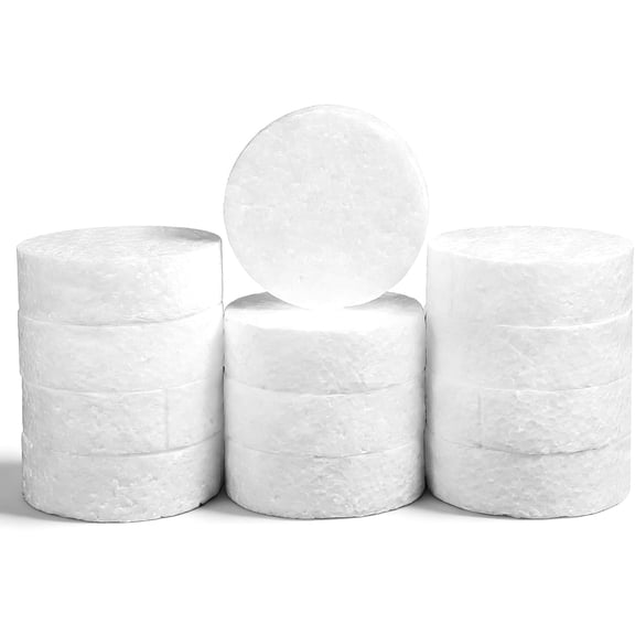 3 Inch Foam Circles for Crafts, 12 Pack 1 Inch Thick White Polystyrene Circles Round Foam Disc for DIY Projects Modeling Cake Dummies Sculpture Floral Arrangement Decorations Arts Craft Supplies