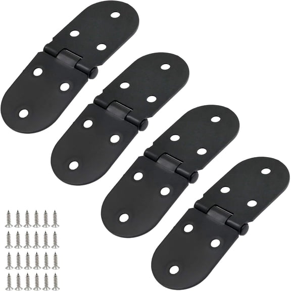 3 Inch Folding Flip Top Hinge Butler Tray Hinge for Sewing Machine Door Cabinet, Matte Black