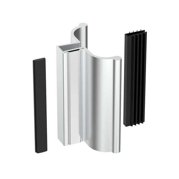 3 Inch Frameless Shower Door Handle – Souew Stainless Steel Magnet & Strike for Swing Glass Doors, Easy Grip & Secure Closure, 1 Piece