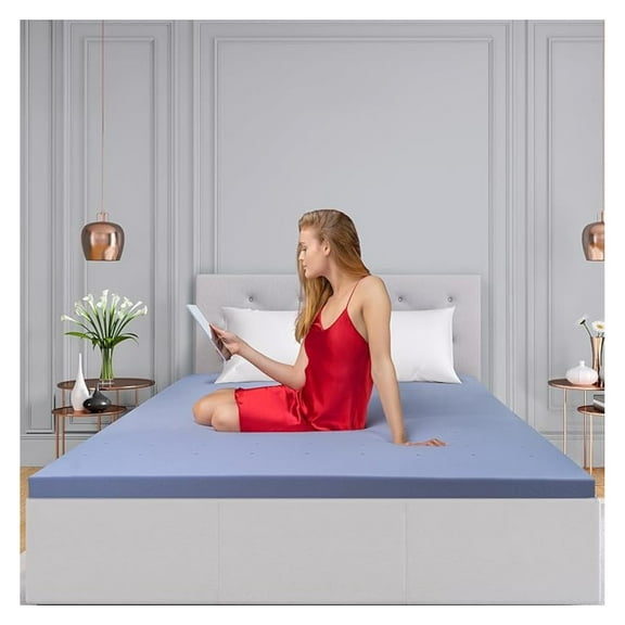 3 Inch Full Memory Foam Mattress Topper - Lavender Infused - Extra Soft Cooling Bed Topper - Ventilated Design - Full Size 79x52.5