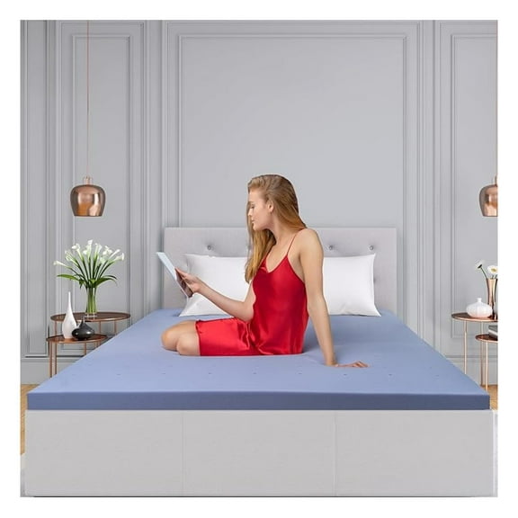3 Inch Full Memory Foam Mattress Topper, Relaxing Infused Lavender Scent, Extra Soft, Ventilated Air Flow