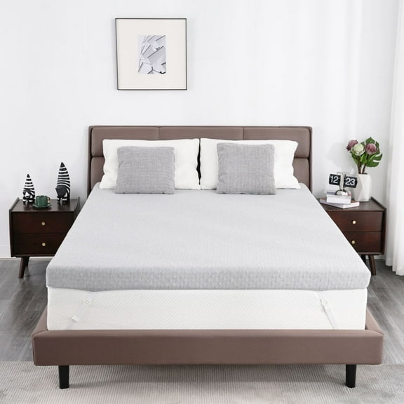 3 Inch Gel Memory Foam Mattress Topper Queen, Cooling Mattress Topper with Removable & Washable Cover