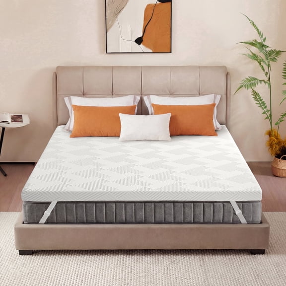 3 Inch Gel Memory Foam Mattress Topper Queen,Thick Mattress,Cooling Mattress Topper with Removable & Washable Bamboo Cover,Reversible Memory Foam Mattress Topper,Extra Firm