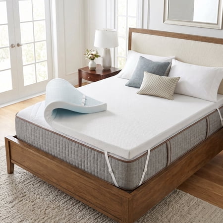 3 Inch Gel Memory Foam Mattress Topper Twin Size Pressure Relief Cooling Pad High Density Bed Topper (with Removable & Washable Bamboo Cover)