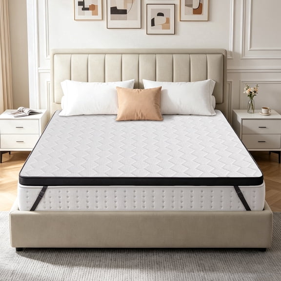 3 Inch Gel Memory Foam Mattress Topper Twin,Thick Mattress,Cooling Mattress Topper with Removable & Washable Bamboo Cover,Reversible Memory Foam Mattress Topper,Extra Firm,Double-sided