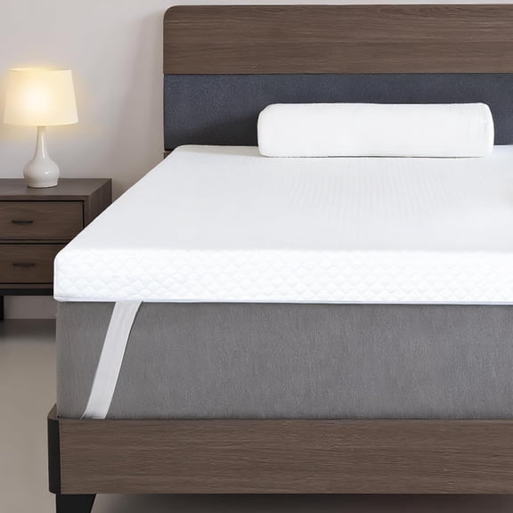 3 Inch Gel Memory Foam Mattress Topper Twin XL with Straps, Cooling Mattress Topper for Back Pain Relief with High Density Foam and Washable Cover, Bed Pad for College Dorm and Bedroom