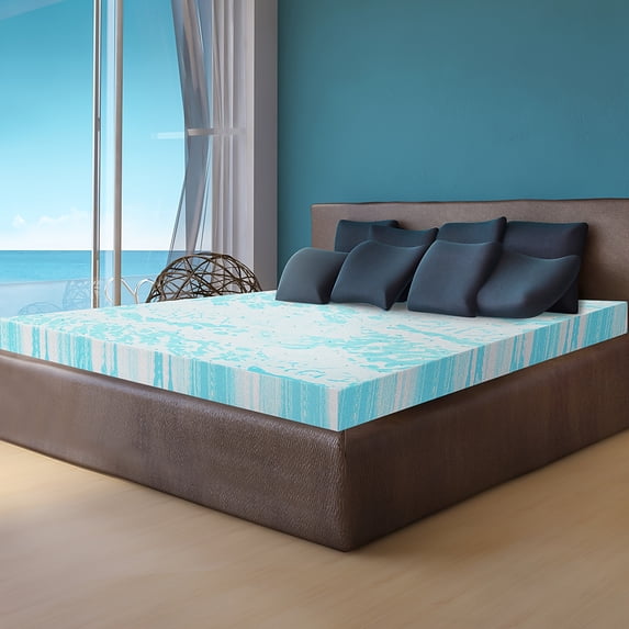 3 Inch Gel Memory Foam Mattress Topper for RV, Camper, Sleeper Sofa - Extra Comfort & Support for Travel & Camping