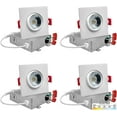 3 Inch Gimbal Square Canless LED Recessed Lighting, 2700K/3000K/3500K