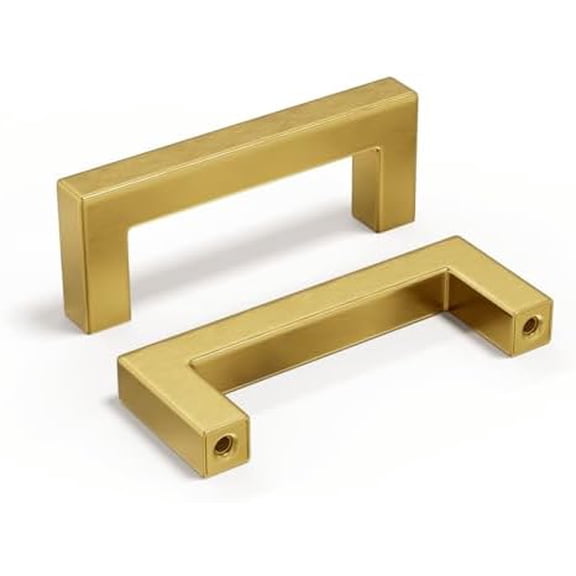 3 Inch Gold Cabinet Pulls 35 Pack Brushed Brass Kitchen Handles Square Cabinet Hardware for Cupboard Doors 10" Hole Centers$$Tools & Hardware Other
