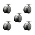 thumbnail image 1 of 3 Inch Gray Heavy Duty Floor Safe Twin Wheel Casters Top Plate Set of 5 SCC, 1 of 2