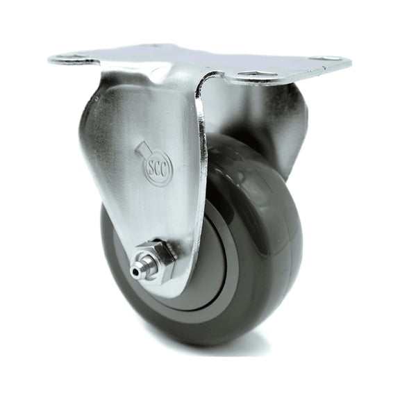 3 Inch Gray Polyurethane Wheel Rigid Top Plate Caster Service Caster Brand