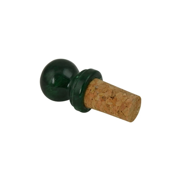 3" Inch Green Alabaster Stone Wine Bottle Stoppers (set of 2)
