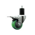 thumbnail image 1 of 3 Inch Green Poly Swivel 1-3/4 Inch Expanding Stem Caster Total Lock Brake SCC, 1 of 2