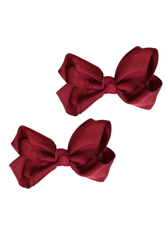 3 Inch Grosgrain Bow for Little Girls- Set of 2