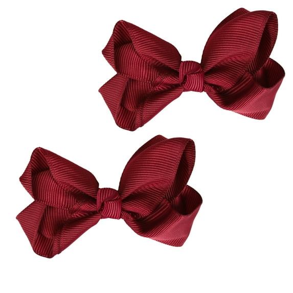 3 Inch Grosgrain Bow for Little Girls- Set of 2