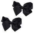 thumbnail image 1 of 3 Inch Grosgrain Bow for Little Girls- Set of 2 (White), 1 of 4