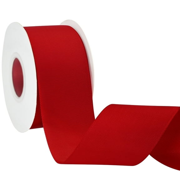3 Inch Grosgrain Ribbon - 15 Yards Craft Ribbon for Gift Wrapping, Wedding Decor, Hair Bows & DIY Projects Red