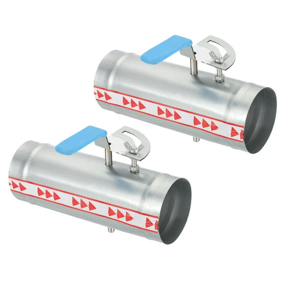3 Inch HVAC Duct Damper Manual Volume Backdraft Damper Airflow Ducting Control Valve Silver/Blue, 2 Pcs