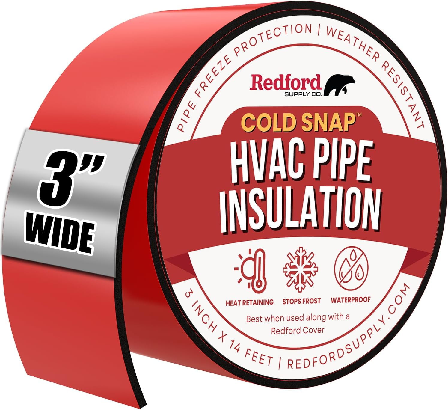 3 Inch HVAC Pipe Insulation HVAC Duct Insulation Wrap, HVAC Tape