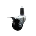thumbnail image 1 of 3 Inch Hard Rubber Swivel 1-5/8 Inch Expanding Stem Caster Total Lock Brake SCC, 1 of 2