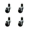 thumbnail image 1 of 3 Inch Hard Rubber Wheel Swivel 1-3/4 Inch Expanding Stem Caster Set SCC, 1 of 2