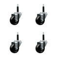 thumbnail image 1 of 3 Inch Hard Rubber Wheel Swivel 3/4 Inch Expanding Stem Caster Set SCC, 1 of 2