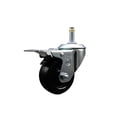 thumbnail image 1 of 3 Inch Hard Rubber Wheel Swivel 7/16 Inch Grip Ring Stem Caster Total Lock Brake, 1 of 2