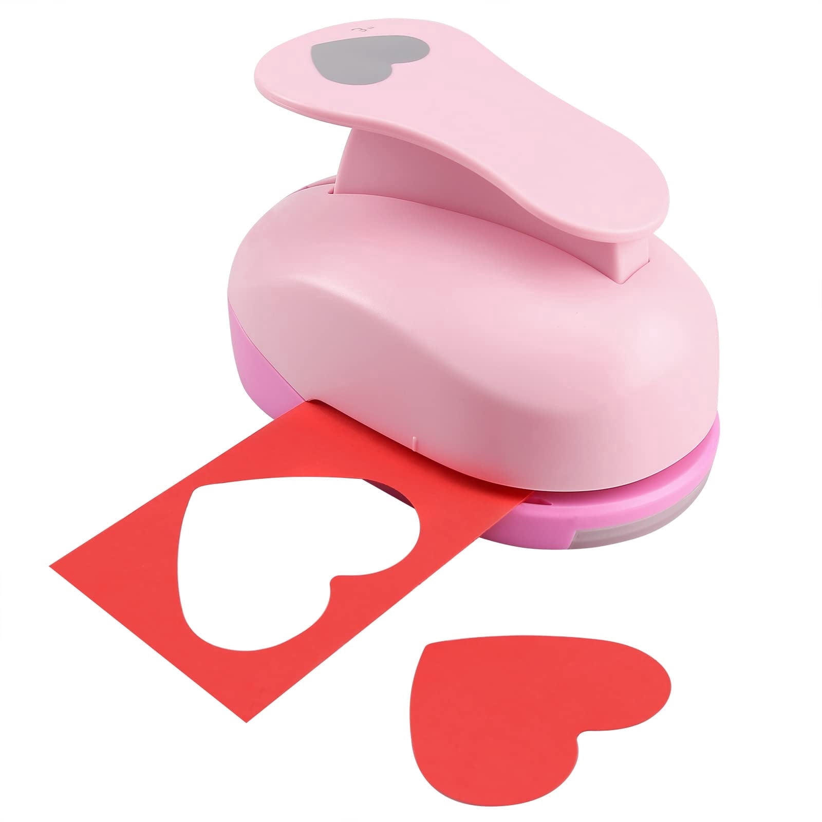 3 Inch Heart Punch, 75mm Heart Lever Action Craft Punch, Heart Shaped Hole Punch for Paper Crafts, Weddings, Cardstock, Gift Wrapping, Greeting Cards and Scrapbooks
