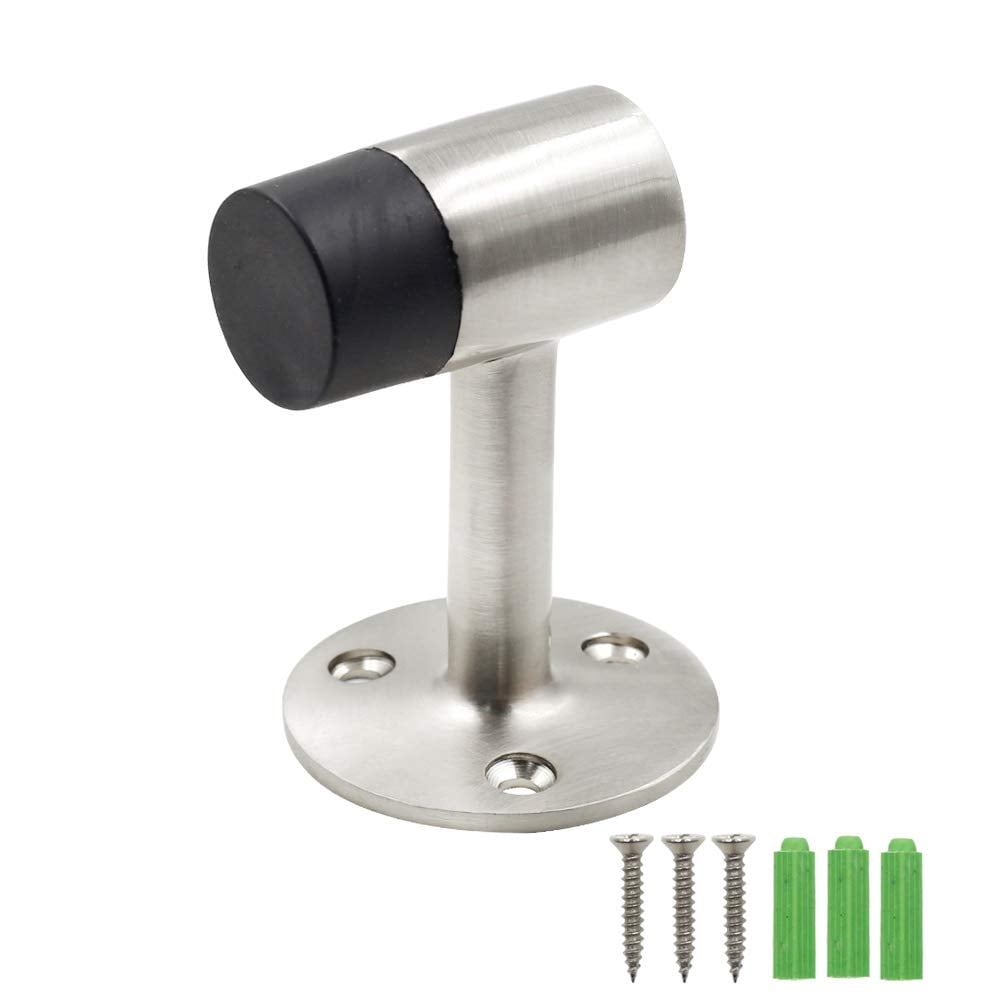 3 Inch Heavy Duty Floor Door Stopper Stainless Steel Brushed Nickel Pack of 1