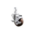 thumbnail image 1 of 3 Inch High Temp Glass Filled Nylon 3/4 Inch Square Stem Caster with Brake SCC, 1 of 2