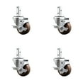 thumbnail image 1 of 3 Inch High Temp Glass Filled Nylon 7/8 Inch Square Stem Caster Set with Brake, 1 of 2