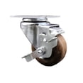 thumbnail image 1 of 3 Inch High Temp Glass Filled Nylon Swivel Top Plate Caster with Brake SCC, 1 of 2