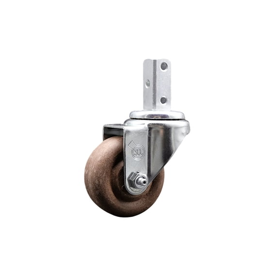 3 Inch High Temp Glass Filled Nylon Wheel Swivel 3/4 Inch Square Stem Caster SCC