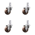 thumbnail image 1 of 3 Inch High Temp Glass Filled Nylon Wheel Swivel 3/4 Inch Square Stem Caster Set, 1 of 2