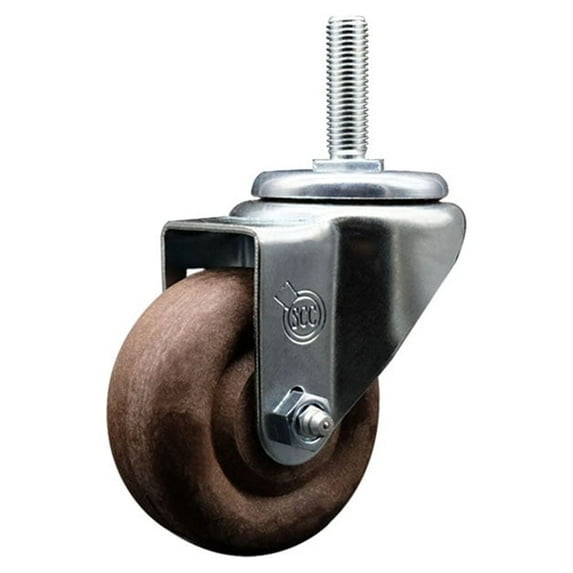 3 Inch High Temp Glass Filled Nylon Wheel Swivel 3/4 Inch Threaded Stem 3 Inch High Temp Glass Filled Nylon Wheel Swivel 3/4 Inch Threaded Stem