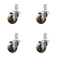 thumbnail image 1 of 3 Inch High Temp Glass Filled Nylon Wheel Swivel 7/8 Inch Square Stem Caster Set, 1 of 2