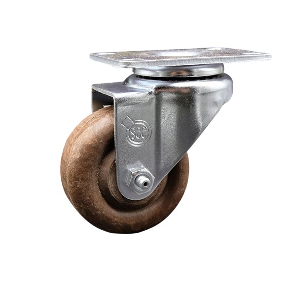 3 Inch High Temp Glass Filled Nylon Wheel Swivel Top Plate Caster Service Caster