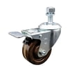 thumbnail image 1 of 3 Inch High Temp Phenolic Swivel 12mm Stem Caster with Total Lock Brake SCC, 1 of 2
